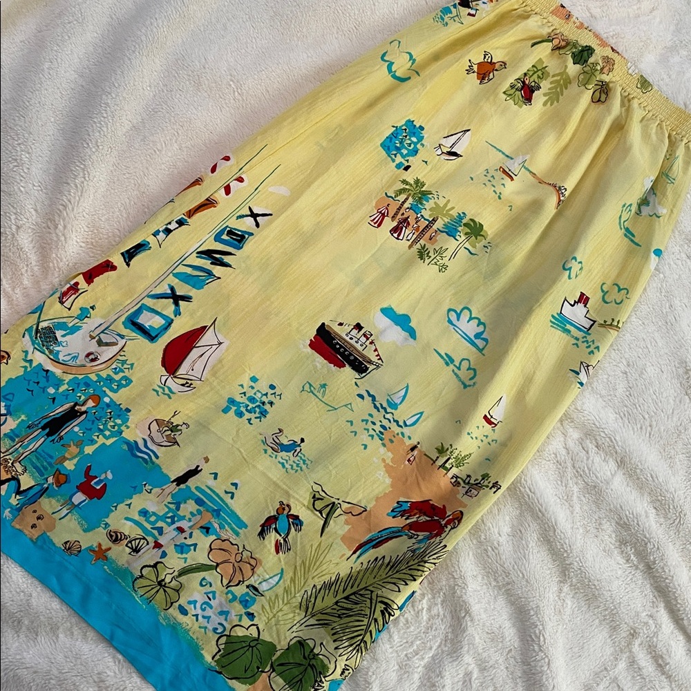 Vintage jordana vacation maxi skirt